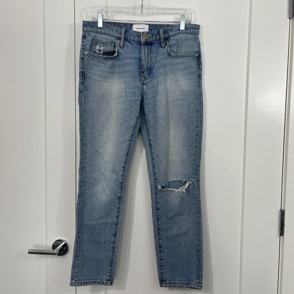 Current/Elliot Size 28 Blue Distressed Jeans - Picture 1 of 10